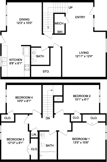 Overlook Apartments Four Bedroom